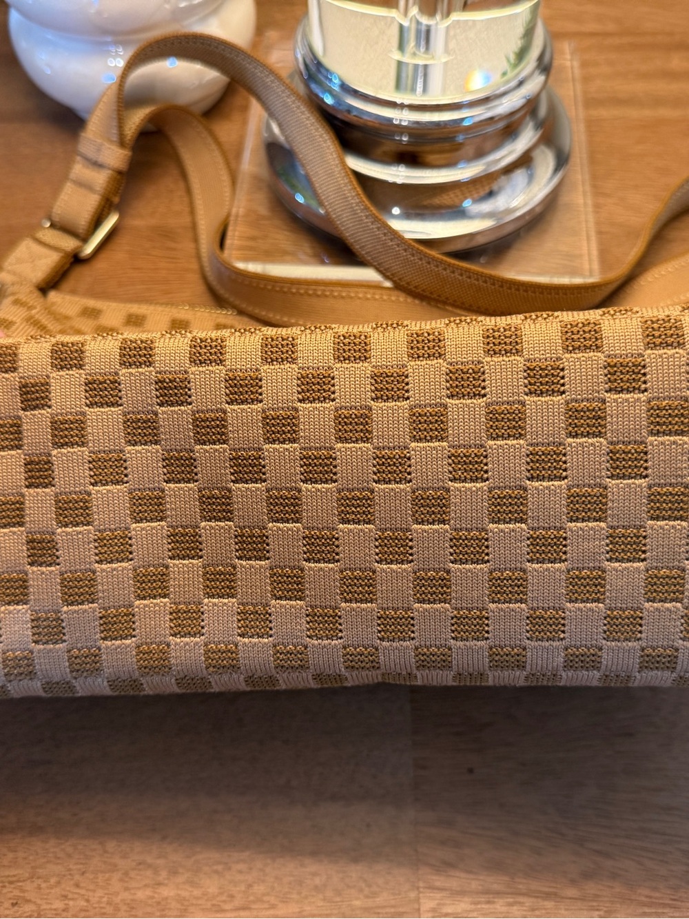 Rothy's The Daily Crossbody Handbag in Hazelnut (camel) - Picture 10 of 13